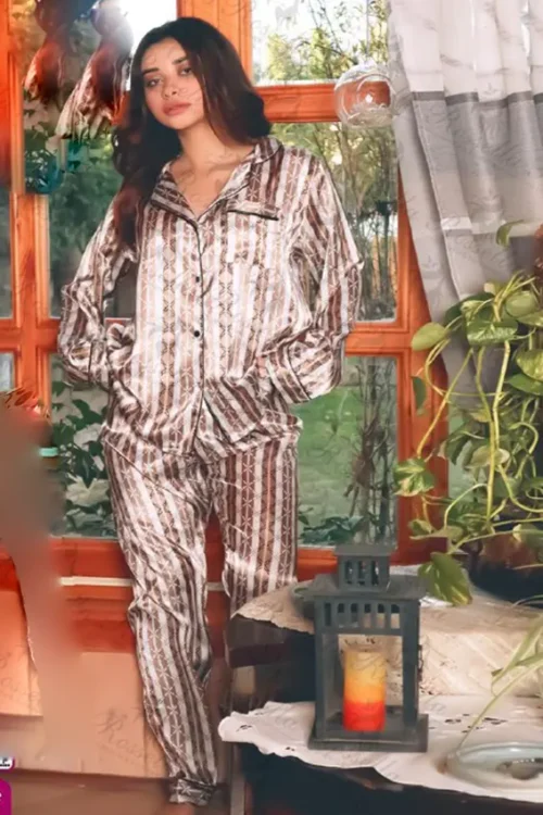 Striped Long Sleeve Pajama Set