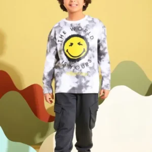 Tie-Dye Smiley Face Long Sleeve Set