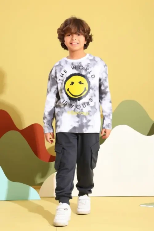 Tie-Dye Smiley Face Long Sleeve Set - Image 2