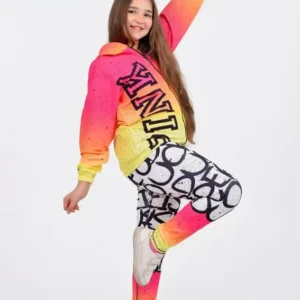 Vibrant Graphic Hoodie and Leggings Set
