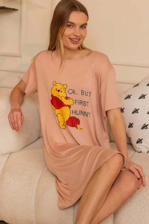 Cute Graphic Short Sleeve Nightgown
