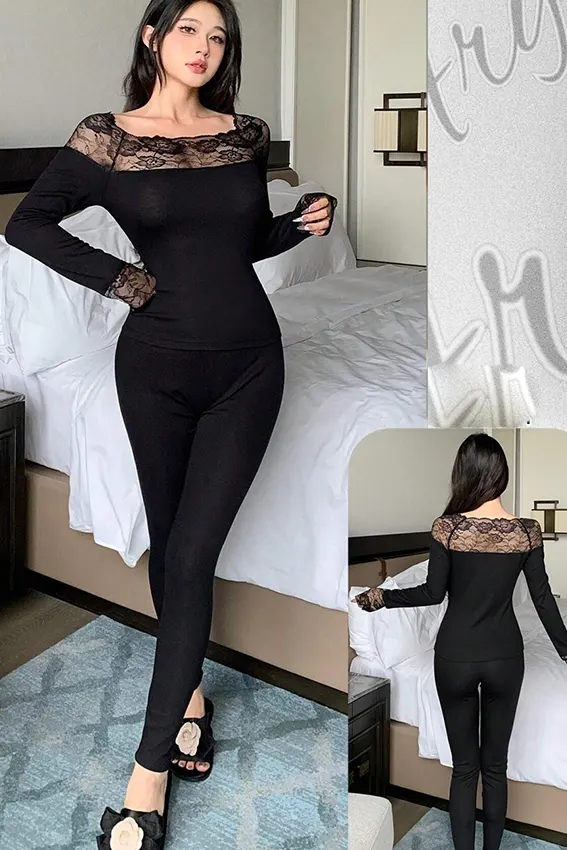 Elegant Lace Long Sleeve Set