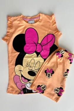 Cute Cartoon Ruffle Sleeve Pajama Set