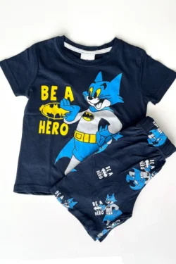 Kids Cartoon Hero Shorts Set