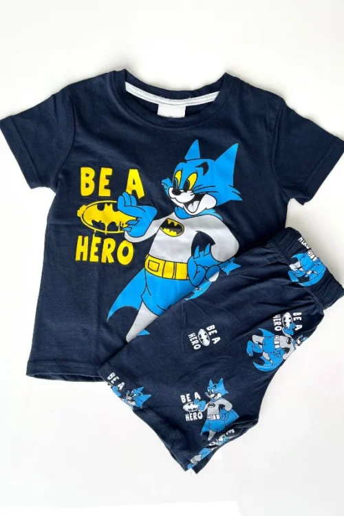 Kids Cartoon Hero Shorts Set
