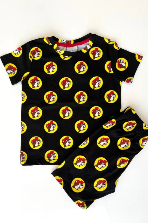 Fun Patterned Short Sleeve Pajama Set