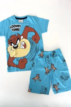 Cartoon Print Tee and Shorts Set