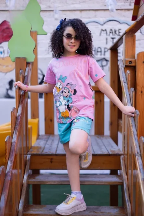 Girls' Cartoon Short Sleeve Set - Image 2