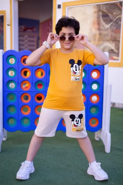 Kids' Cartoon Tee and Shorts Set - Image 3