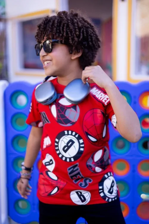 Graphic Short Sleeve Kids Set - Image 2