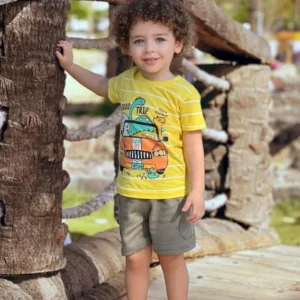 Kids' Playful Printed Outfits Set
