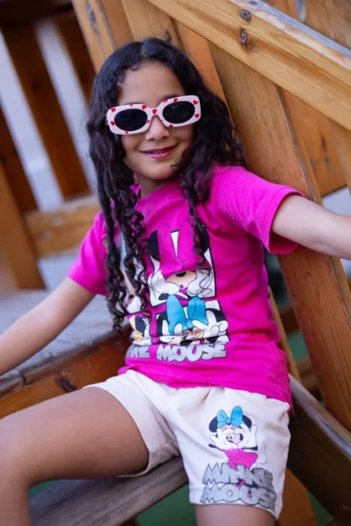 Kids Cartoon Graphic Tee and Shorts - Image 2