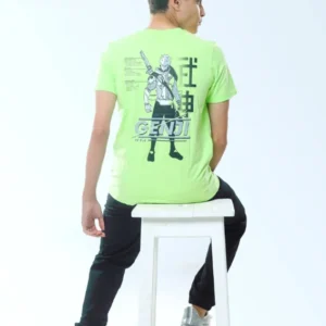 Vibrant Graphic Tee with Cargo Pants