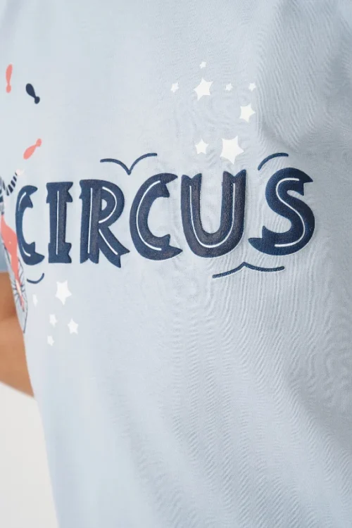 Fun Graphic Tee with Navy Shorts - Image 4