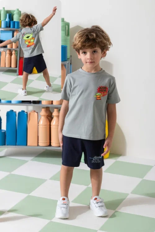 Kids Graphic T-Shirt and Shorts Set
