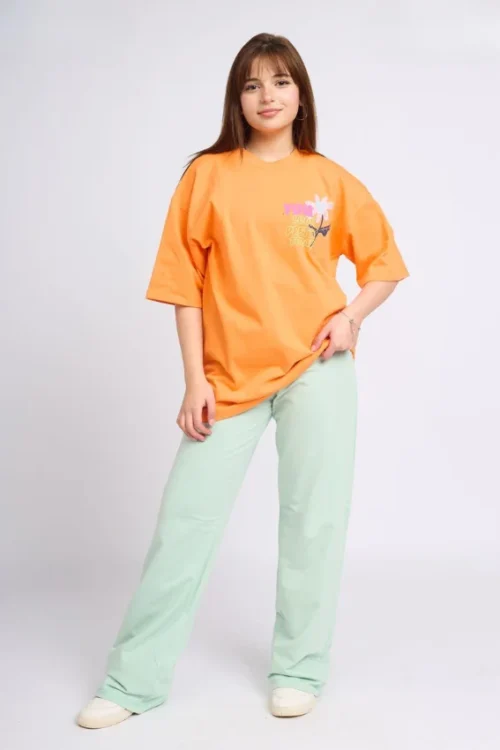 Floral Patterned Half Sleeve Tee - Image 3