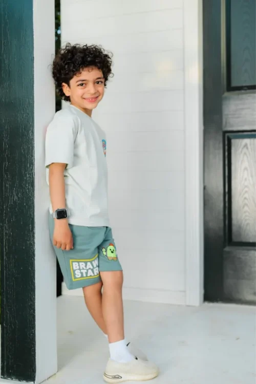 Kids Cartoon Graphic Shorts Set - Image 4