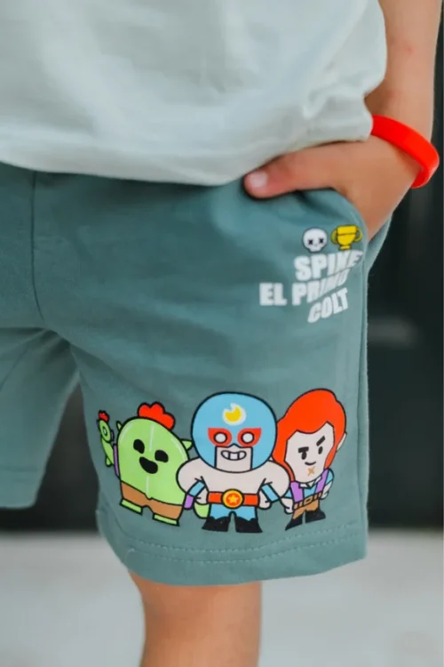Kids Cartoon Graphic Shorts Set - Image 5