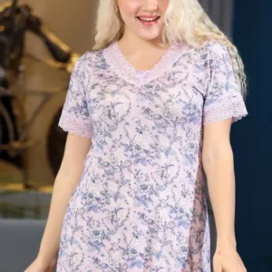 Floral Short Sleeve Home Dress