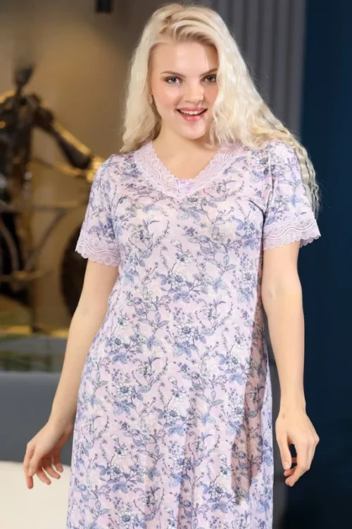 Floral Short Sleeve Home Dress
