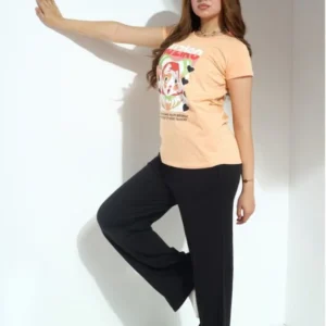 Cartoon Tee with Short Sleeves