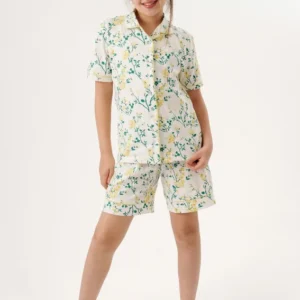 Floral Short Sleeve Pajama Set