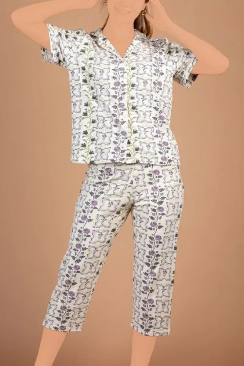 Chic Floral Short Sleeve Set