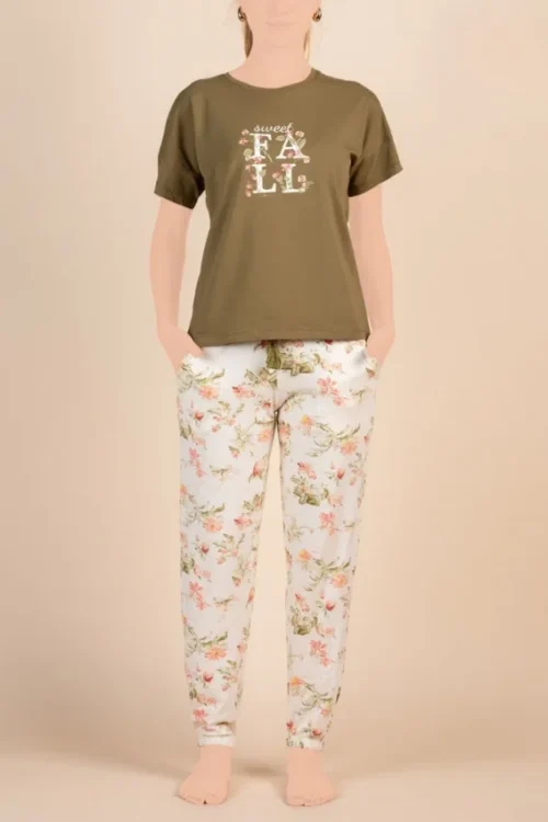 Floral Tee and Pants Set