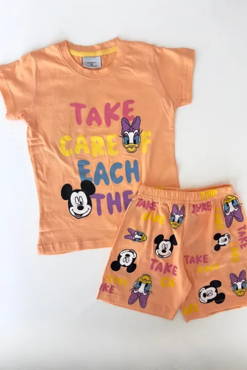 Cartoon Print Short Sleeve Pajama Set