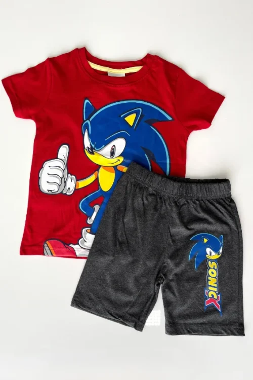 Sonic Pattern T-Shirt & Shorts Set