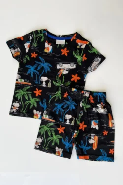 Tropical Cartoon Short Sleeve Set
