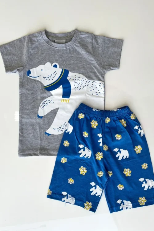 Kids Polar Bear T-Shirt & Shorts Set