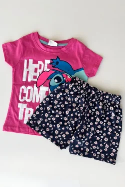 Floral Shorts and Graphic Tee Set