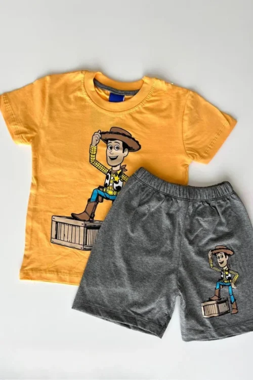 Cartoon Tee and Shorts Set