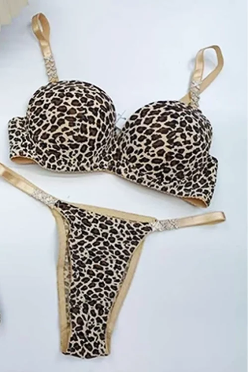 Leopard Print Lingerie Set