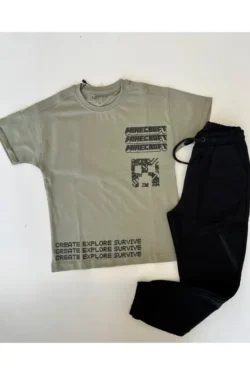 Minecraft Graphic Tee with Black Pants