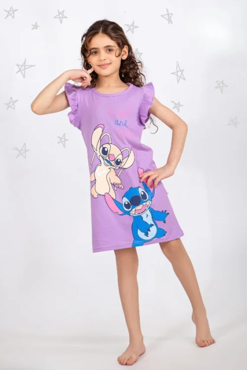 Cute Cartoon Ruffle Sleeve Dress - Image 2