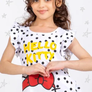 Cute Polka Dot Ruffle Sleeve Dress