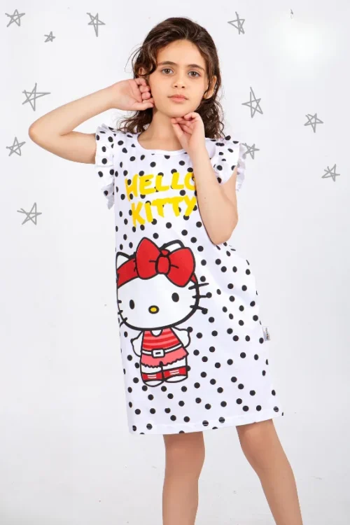 Cute Polka Dot Ruffle Sleeve Dress - Image 3
