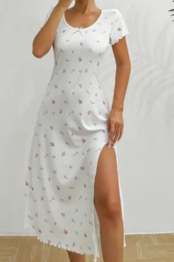 Floral Short Sleeve Summer Dress