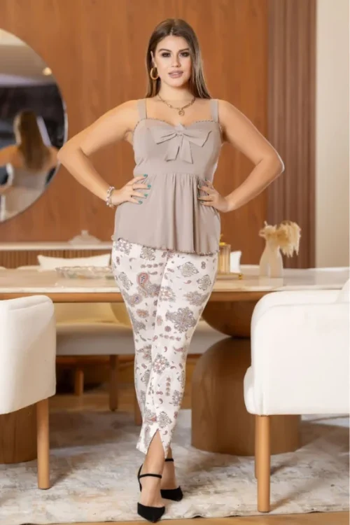 Floral Printed Sleeveless Top & Pants
