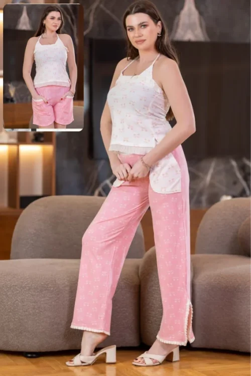 Floral Sleeveless Pajama Set for Women