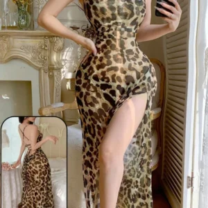 Elegant Leopard Print Dress