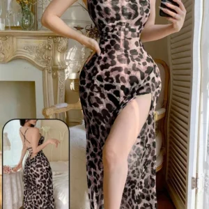 Elegant Leopard Print Dress