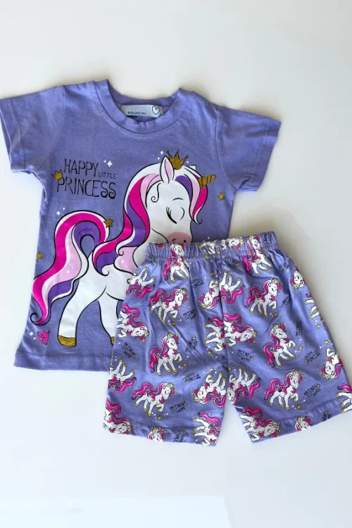 Unicorn Pattern Short Sleeve Set