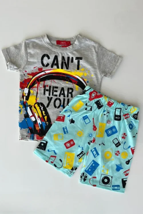 Graphic Tee and Shorts Set for Kids