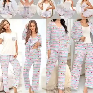 Colorful 10-Piece Sleepwear Set