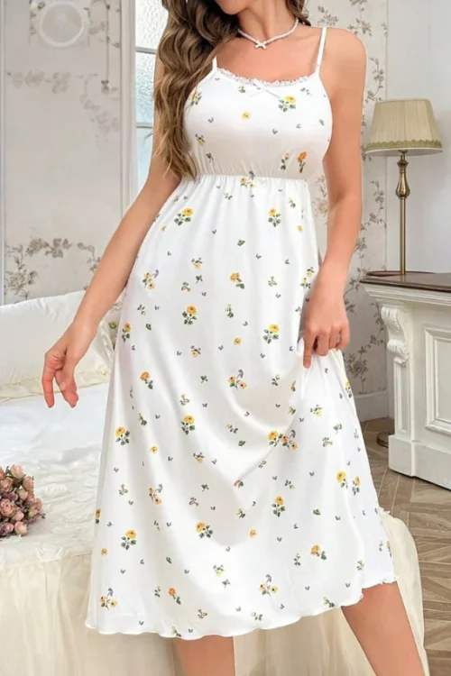 Floral Sleeveless Summer Dress - Image 2