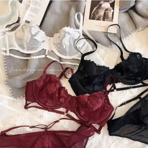 Floral Lace Sheer Lingerie Set