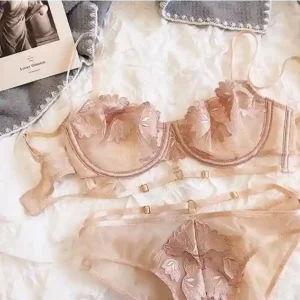 Floral Lace Sheer Lingerie Set